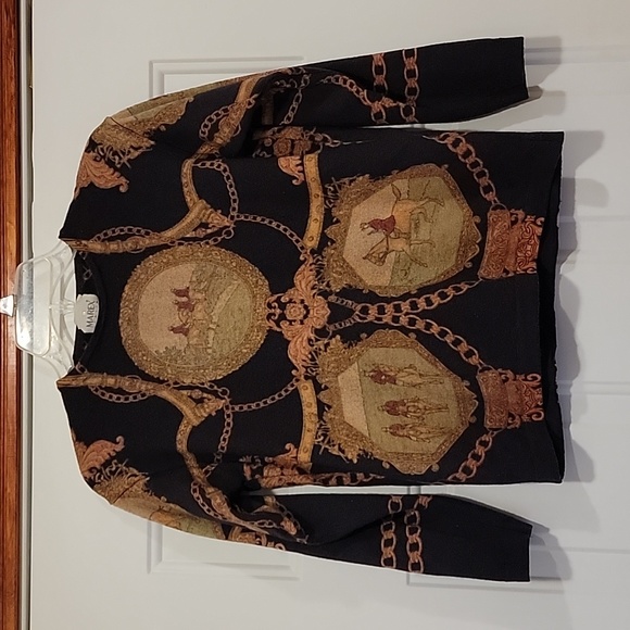 Marex Italia Vintage Merino Wool Crewneck Pullover Designer Sweater -Small - Picture 1 of 9
